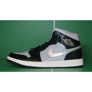 NIKE AIR JORDAN 1 MID SE BLK/METALLIC SILVER/GREY   FB9892-002- 12.5W / 11M